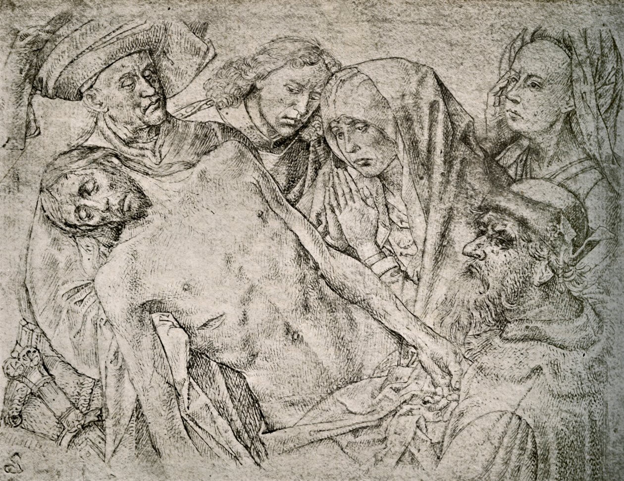 Haçtan Biriktirme Sonrası Çizim, c1460-1480, 1908. by Hugo van der Goes
