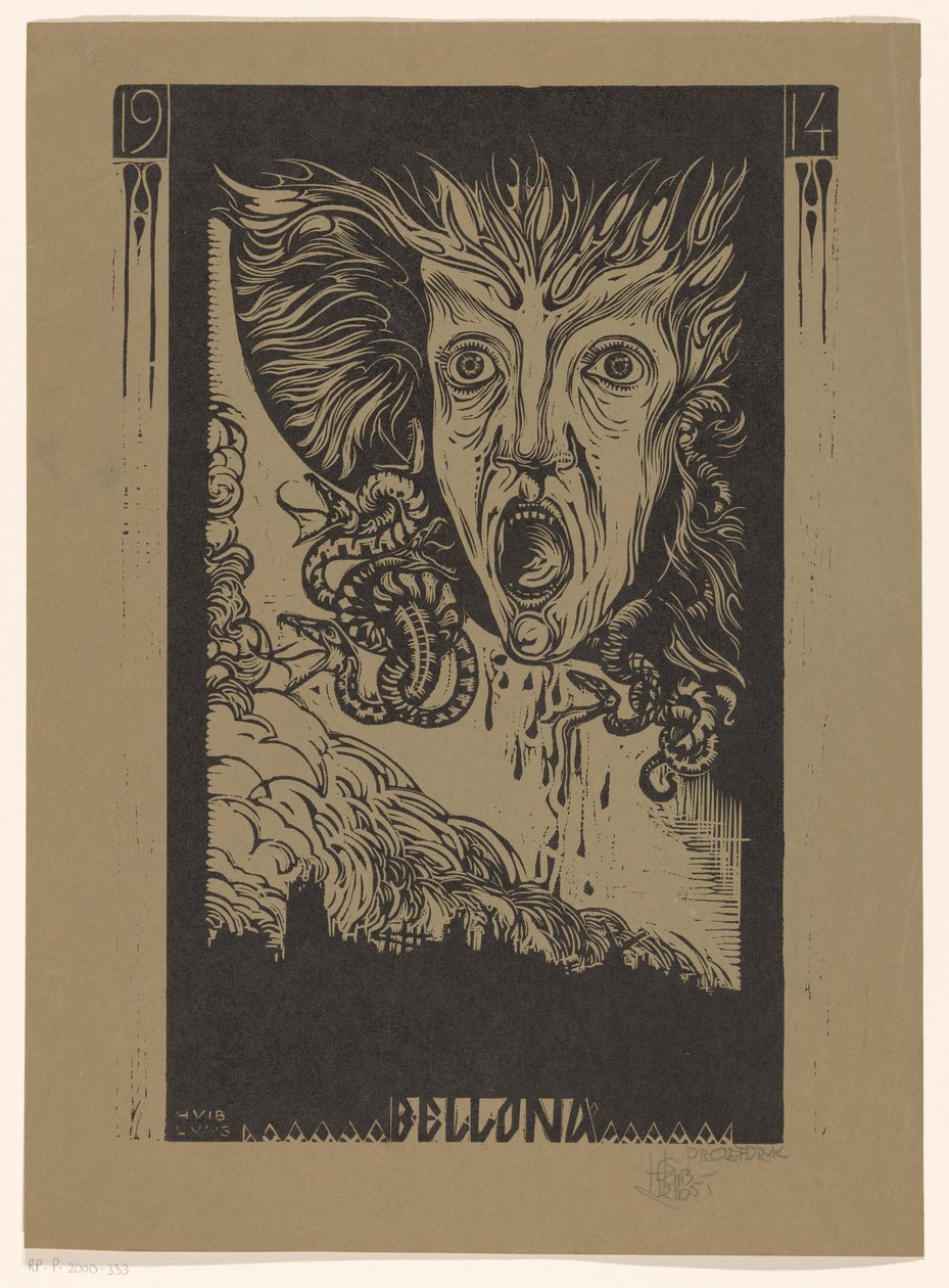 Bellona (nesne üzerindeki başlık) by Huib Luns (signed by artist)