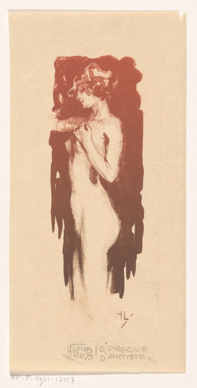çıplak kadın by Huib Luns (signed by artist)