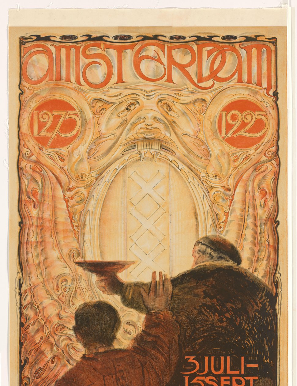 Amsterdam 1275-1925 sergisi için afiş Amsterdam 1275 1925 (nesne üzerindeki başlık) by Huib Luns