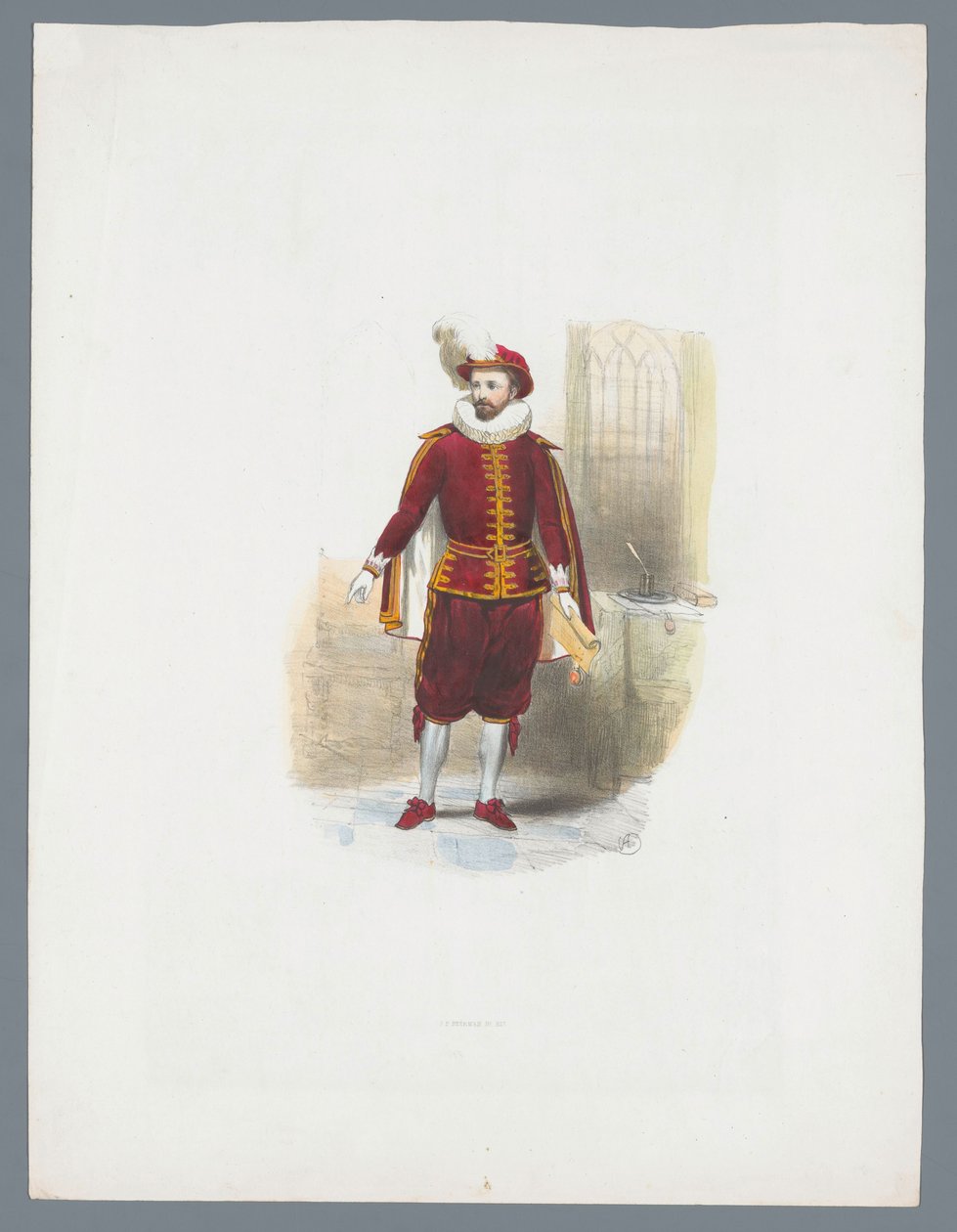 Tarihi kostümlü adam by Huib van Hove Bz