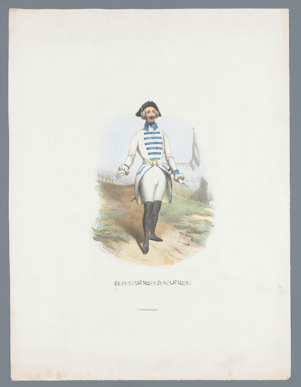 Tarihi kostümlü adam by Huib van Hove Bz