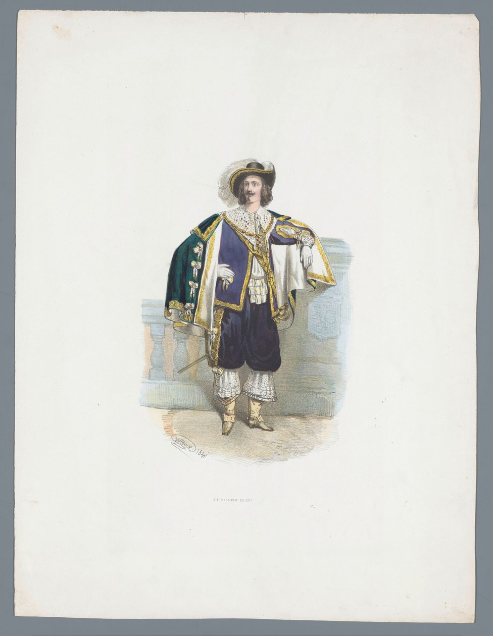 Tarihi kostümlü adam by Huib van Hove Bz