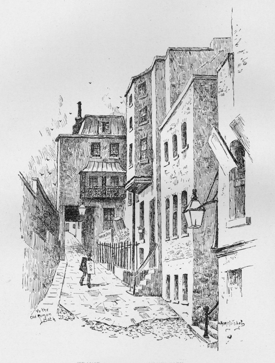 Roma Hamamı Girişi, 1890 by Hume Nisbet
