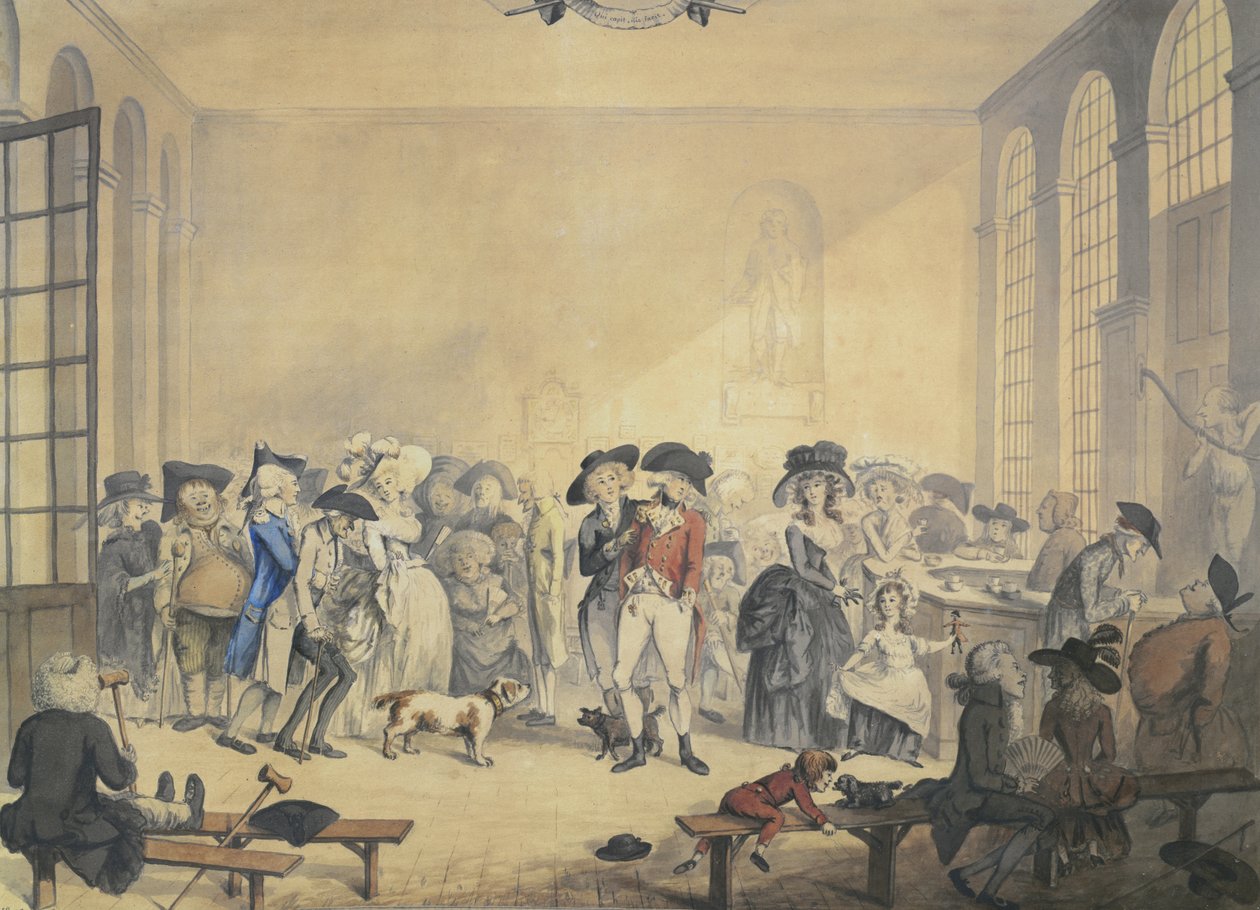 Pompa Odası, Banyo (renkli aquatint) by Humphry Repton