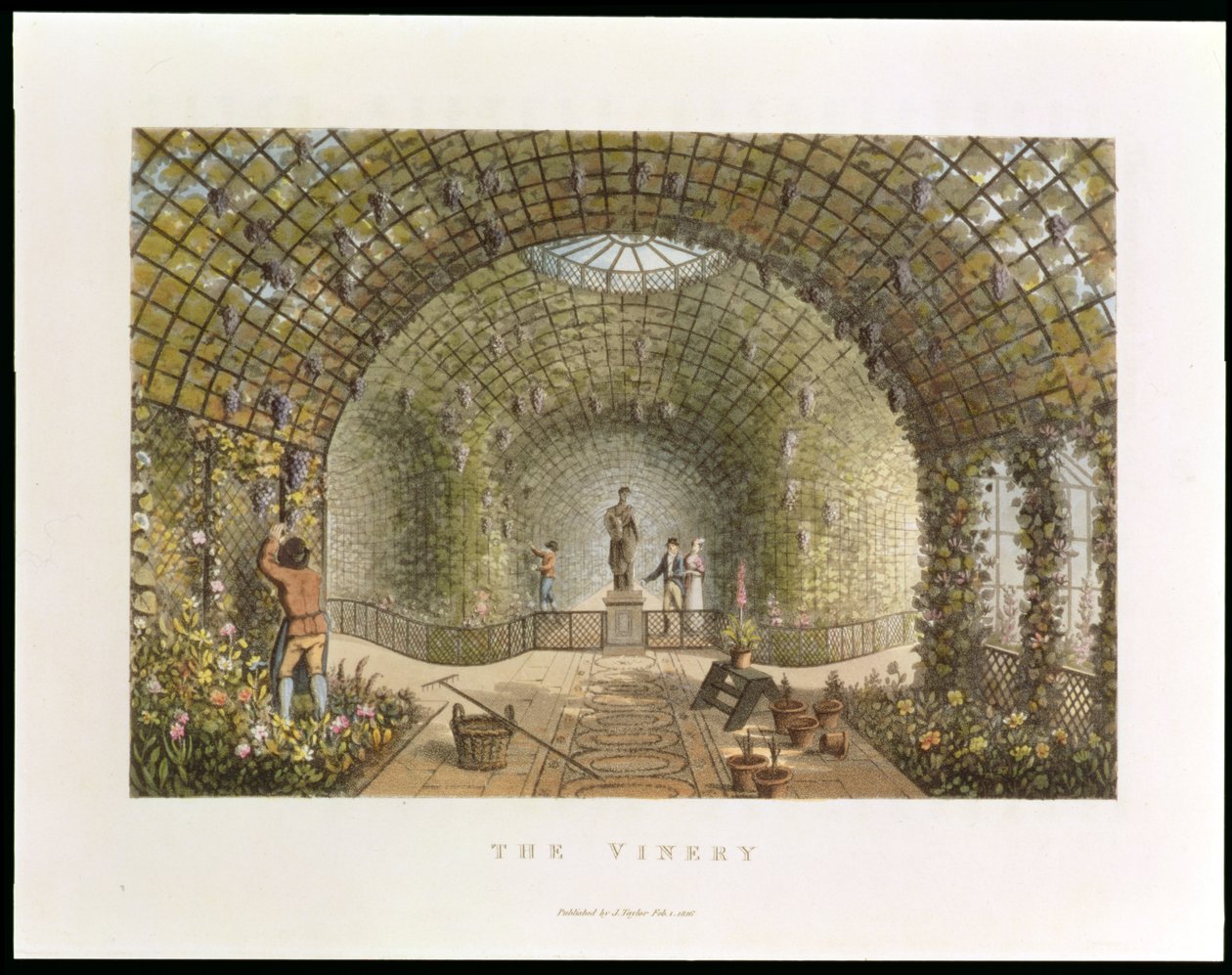 The Vinery, 'Peyzaj Bahçeciliği Teorisi ve Uygulaması Üzerine Fragmanlar', pub. 1816 by Humphry Repton
