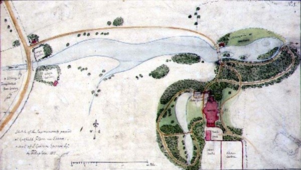 Gosfield Place, Essex için Bir Bahçe Planı by Humphry Repton
