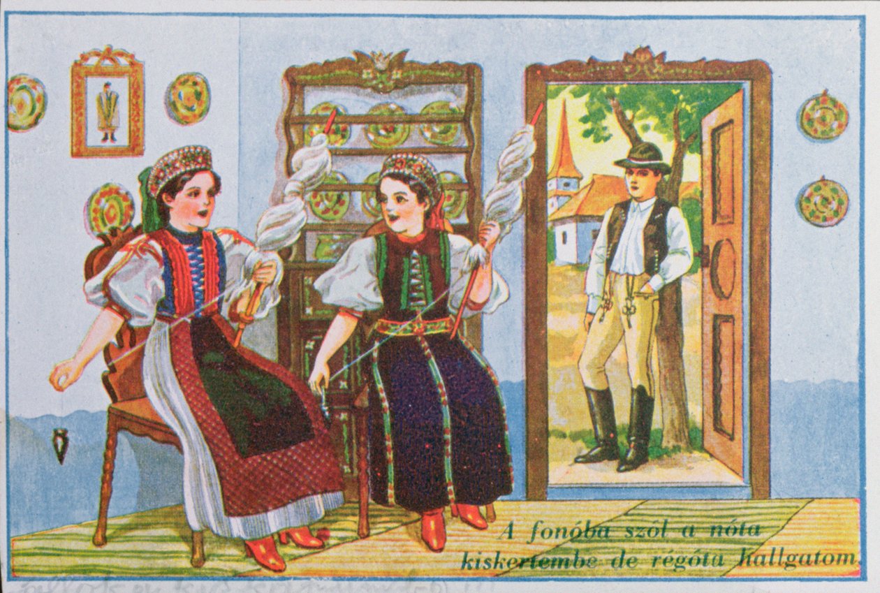 Geleneksel Macar elbisesi içinde dönen ve popüler şarkı Sing a Song to the Frog