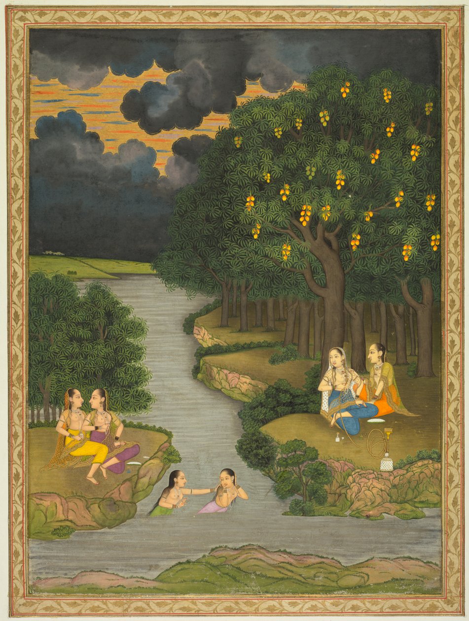 Ormanın Kıyısında Nehrin Keyfini Çıkaran Kadınlar, c. 1765. by Hunhar II