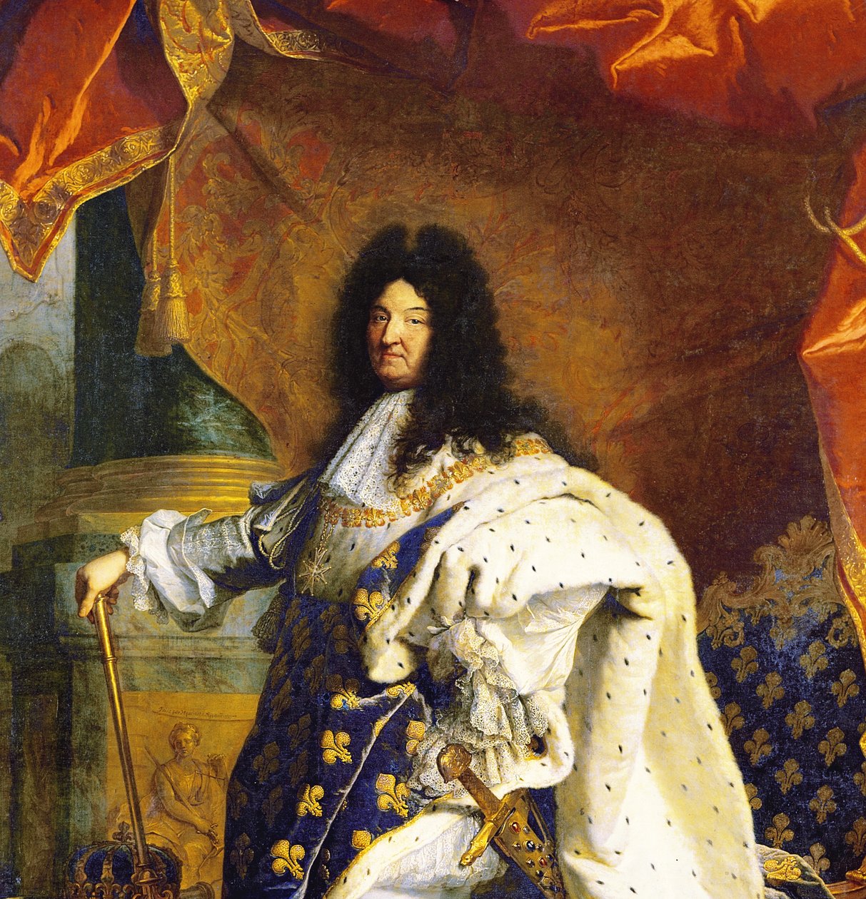 Louis XIV, Kraliyet Kostümü, 1701 (59867 detayı) by Hyacinthe Francois Rigaud