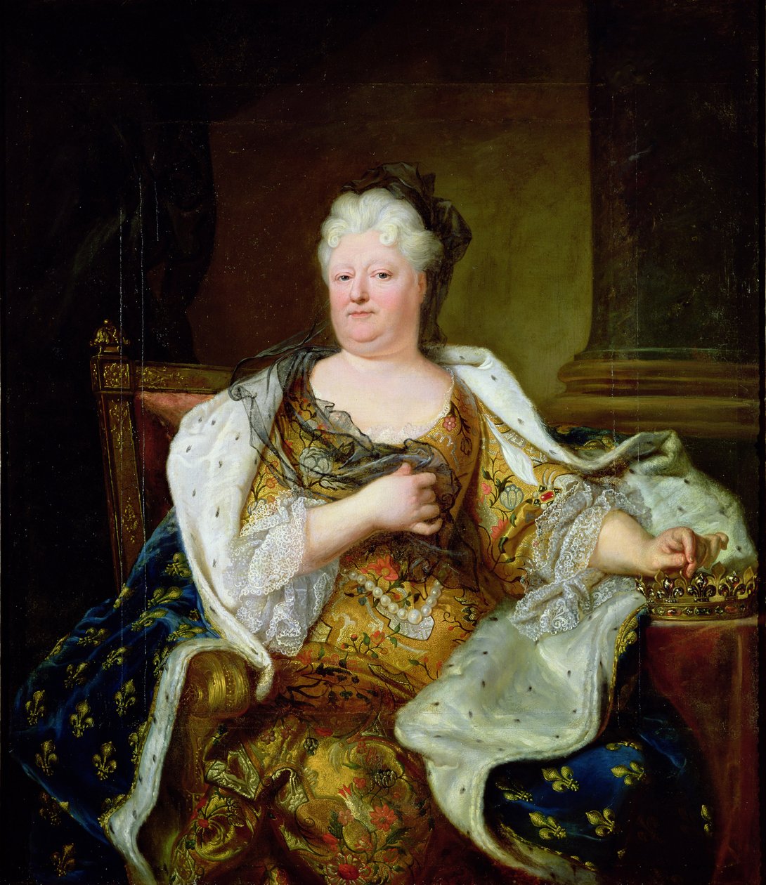 Bavyeralı Elizabeth Charlotte, Orleans Düşesi portresi by Hyacinthe Francois Rigaud