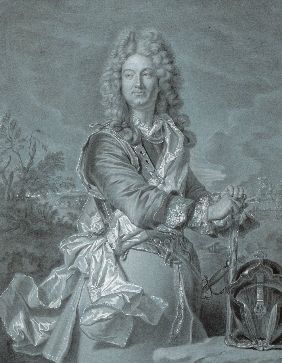 Fransa Mareşalinin Portresi, c. 1740 by Hyacinthe Francois Rigaud