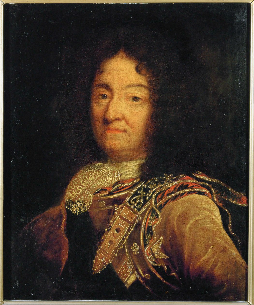 Louis XIV yaşlılık döneminde (tuval üzerine resim) by Hyacinthe Francois Rigaud