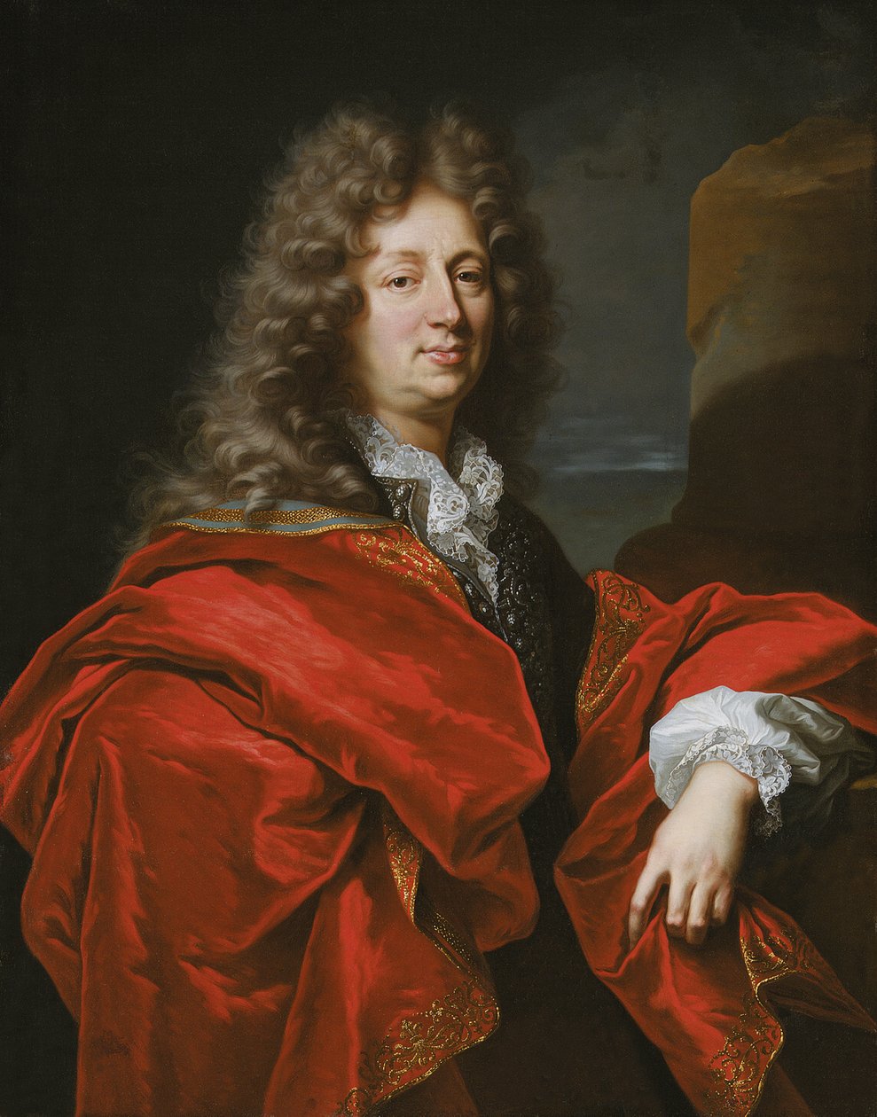 Bir beyefendi portresi by Hyacinthe Francois Rigaud
