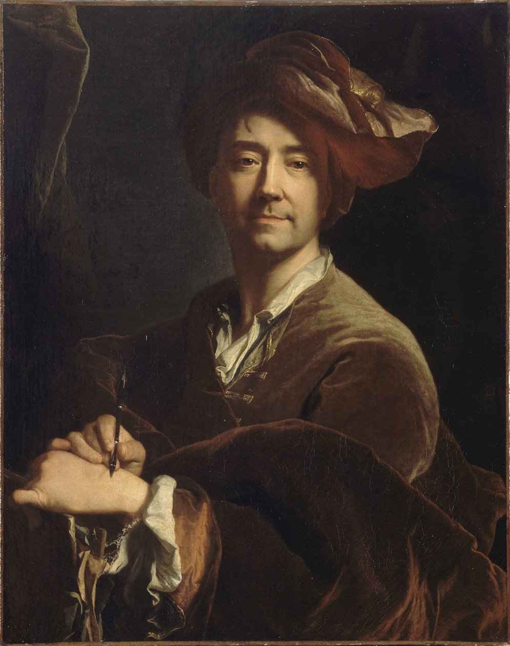 Otoportre Otoportre, mekanik kurşun kalemle söyledi, 1711. by Hyacinthe François Honoré Rigaud