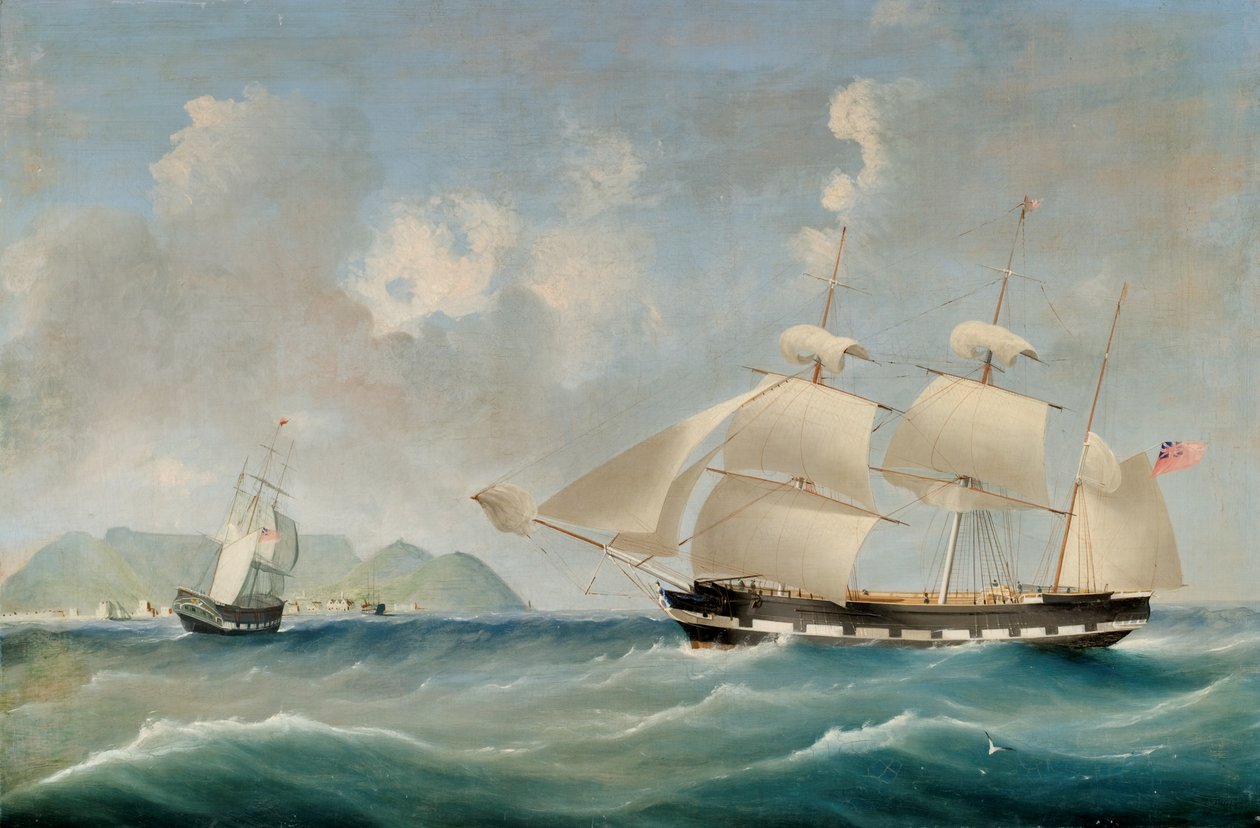 Deniz manzarası, 1850 by I. Tudgay