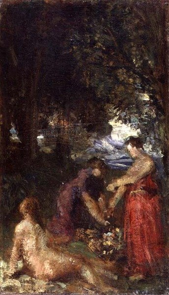 Yıkananlar (tuval üzerine yağlı boya) by Ignace Henri Jean Fantin Latour
