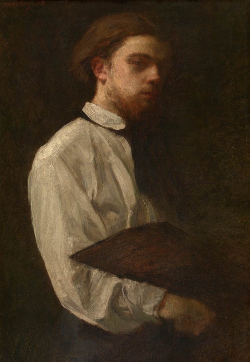 Otoportre (tuval üzerine yağlıboya) by Ignace Henri Jean Fantin Latour