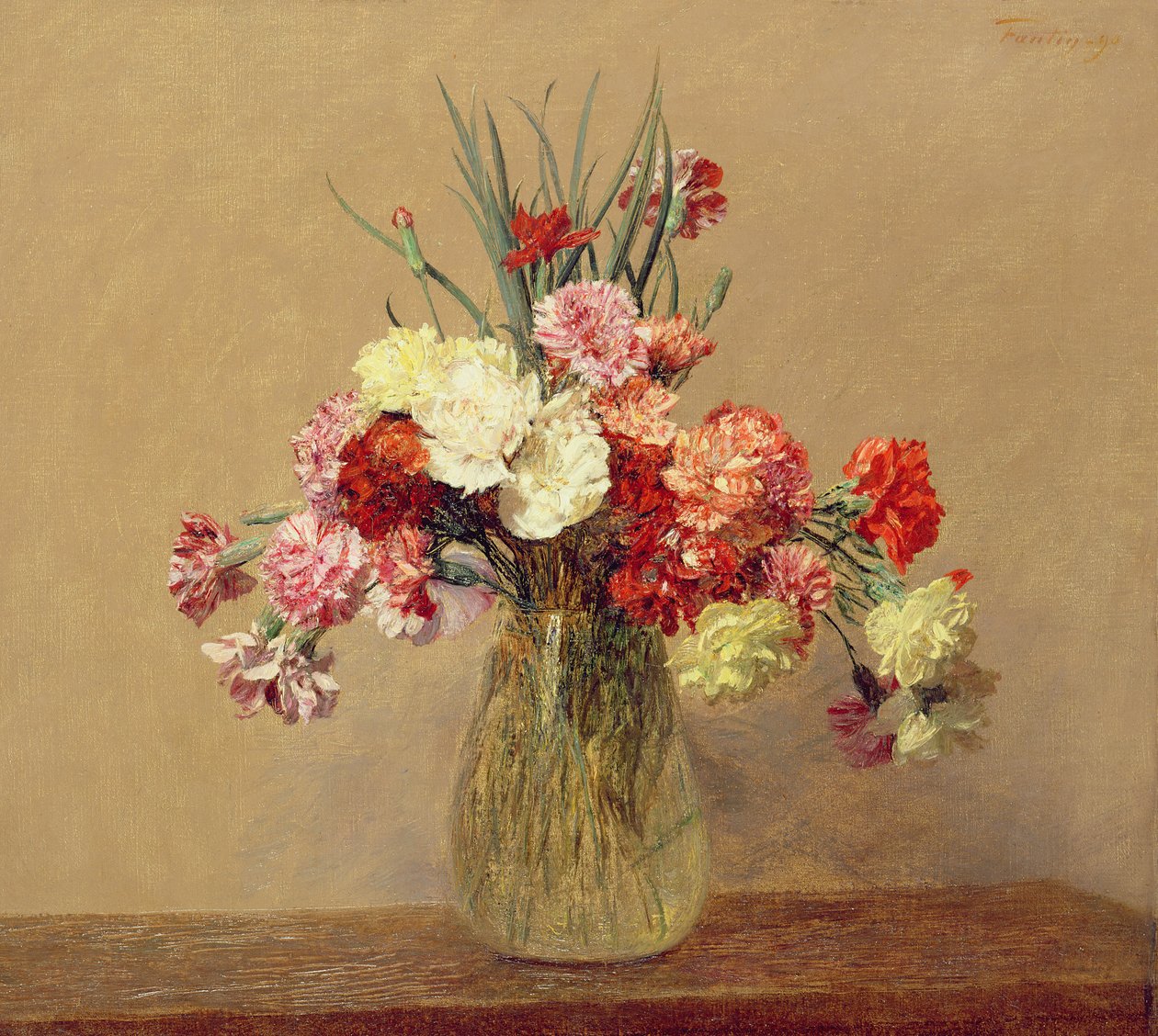 Bir Buket Karanfil, 1890 by Ignace Henri Jean Fantin Latour