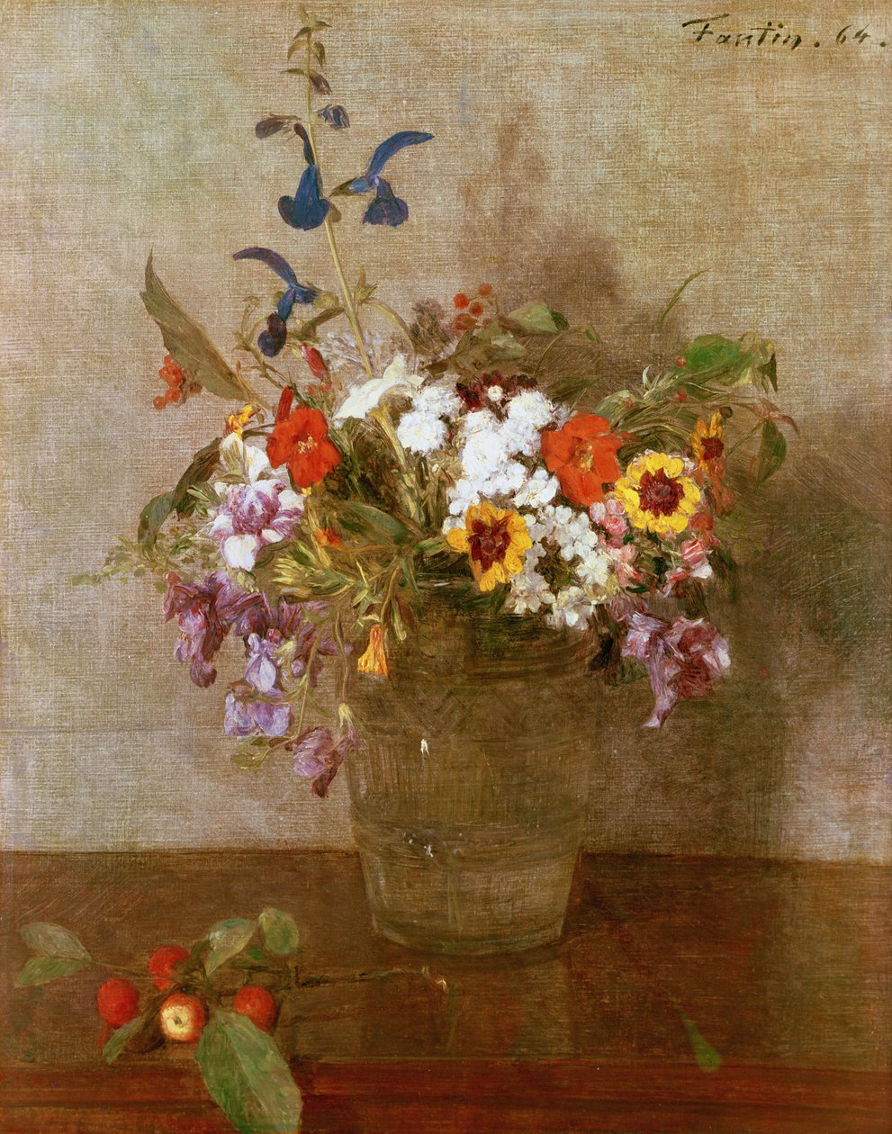 Sonbahar Çiçekleri, 1864 by Ignace Henri Jean Fantin Latour