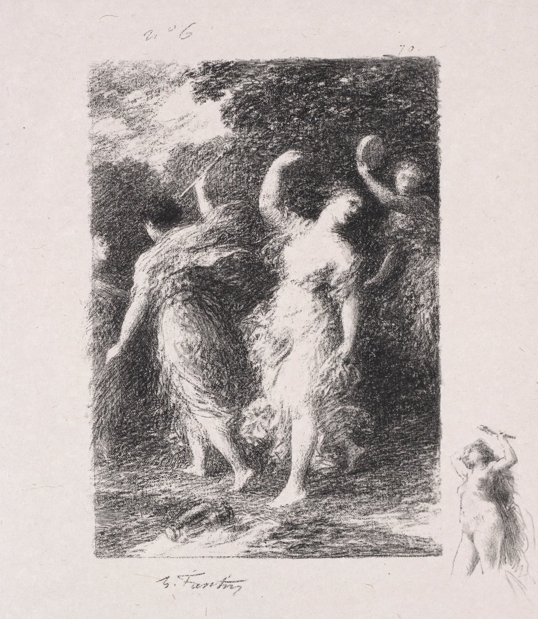 Baküs. by Ignace Henri Jean Fantin Latour