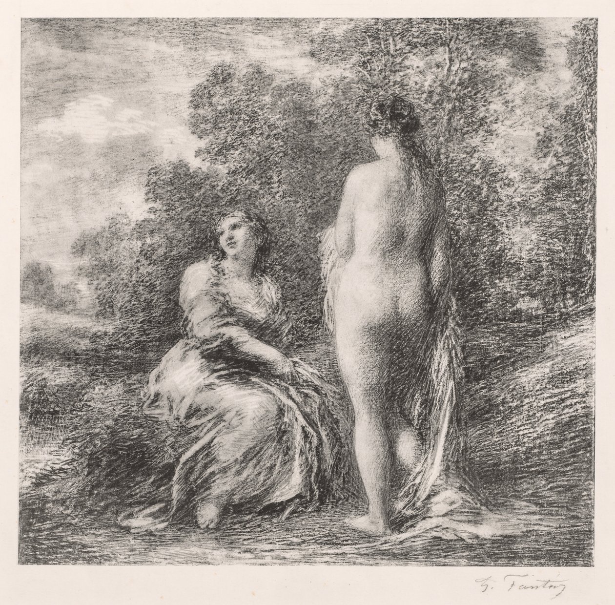 Yıkananlar, 1881. by Ignace Henri Jean Fantin Latour