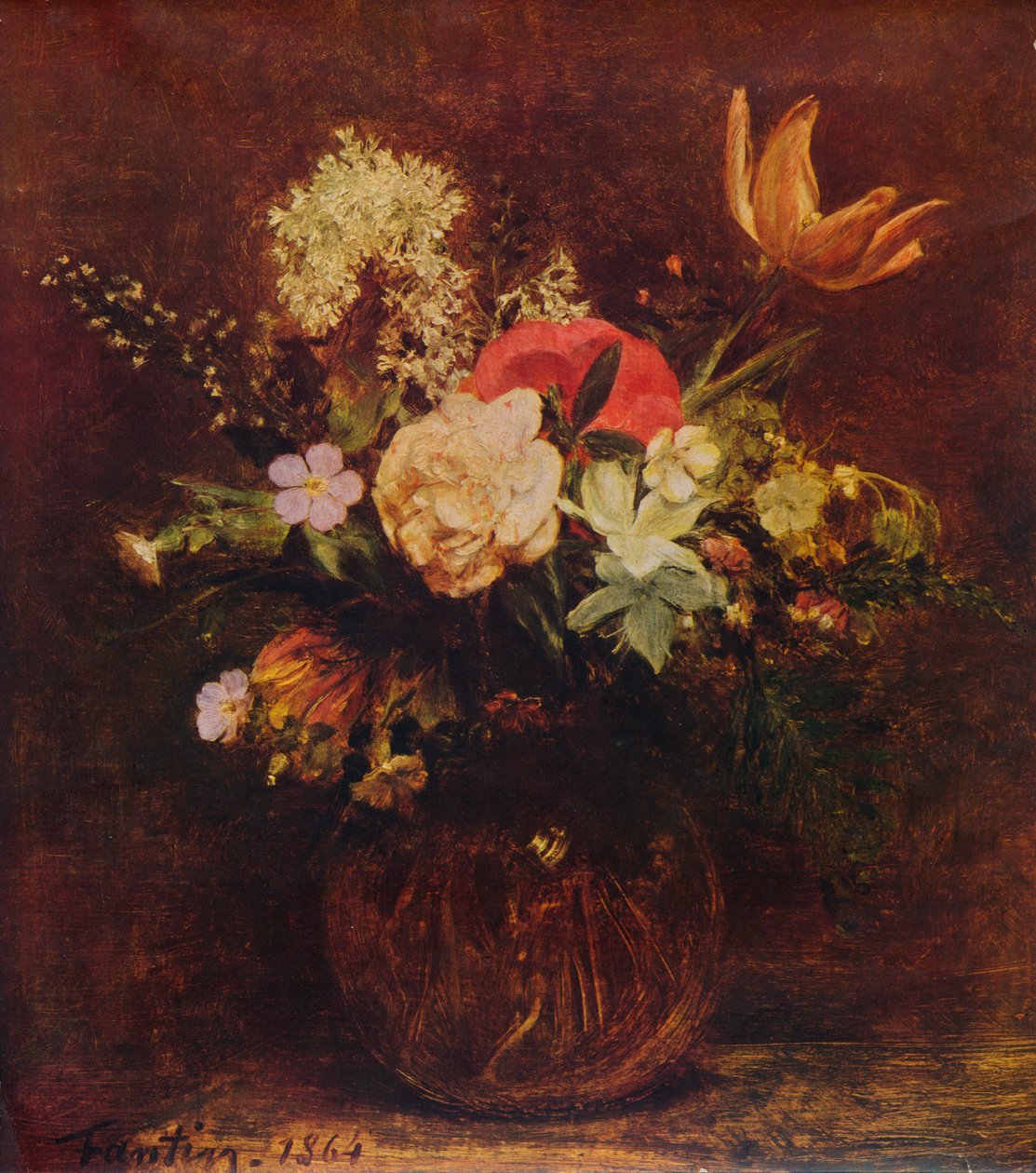 Çiçek Kasesi, 1864, 1935. by Ignace Henri Jean Fantin Latour