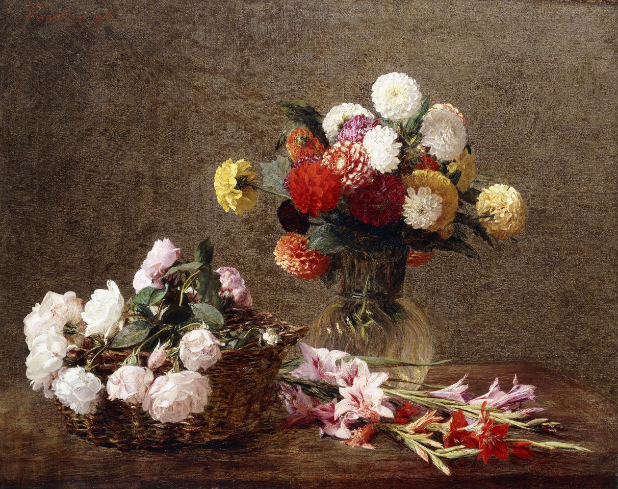 Yıldızçiçekleri, 1896 by Ignace Henri Jean Fantin Latour