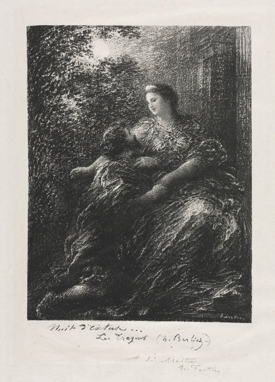 Truvalıların Düeti, 1894. by Ignace Henri Jean Fantin Latour