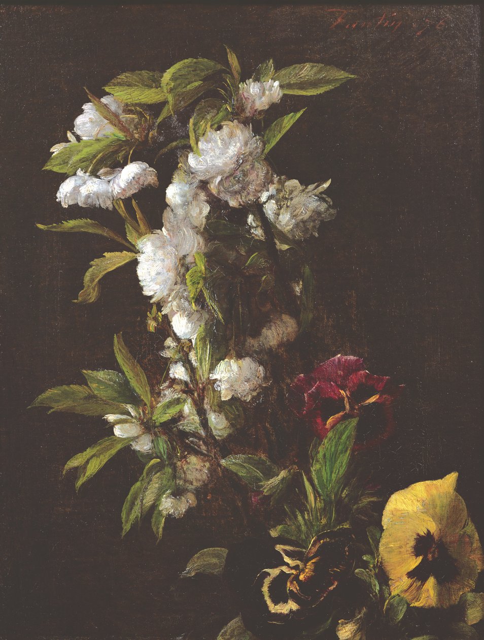 Çiçekler, 1876 by Ignace Henri Jean Fantin Latour