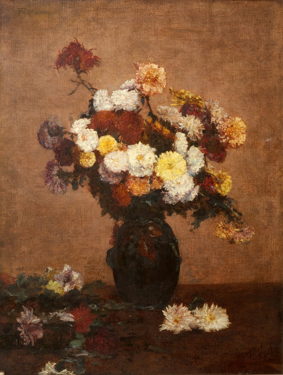 Vazoda Çiçekler, 1872 by Ignace Henri Jean Fantin Latour