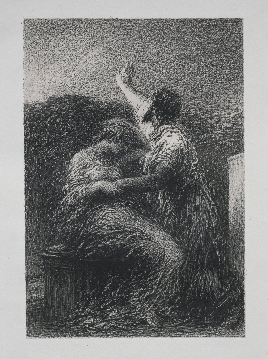 Büyücü Baltajar ve Fatime, 1891. by Ignace Henri Jean Fantin Latour