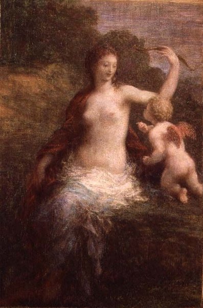 aşk silahsız by Ignace Henri Jean Fantin Latour
