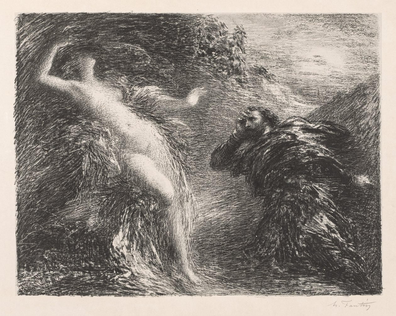 Manfred ve Astarte, 1892. by Ignace Henri Jean Fantin Latour
