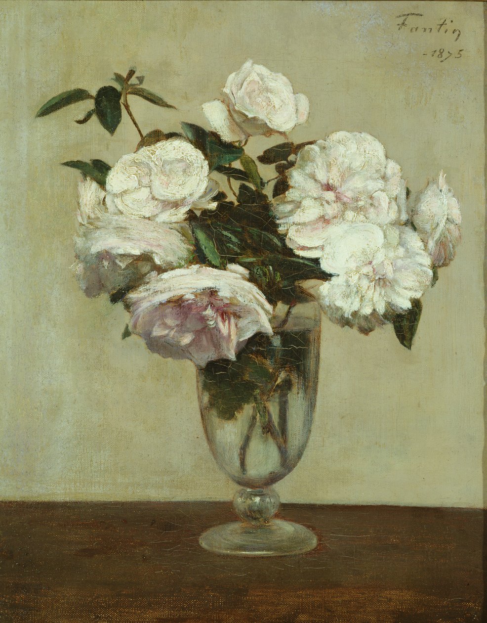 Pembe güller by Ignace Henri Jean Fantin Latour