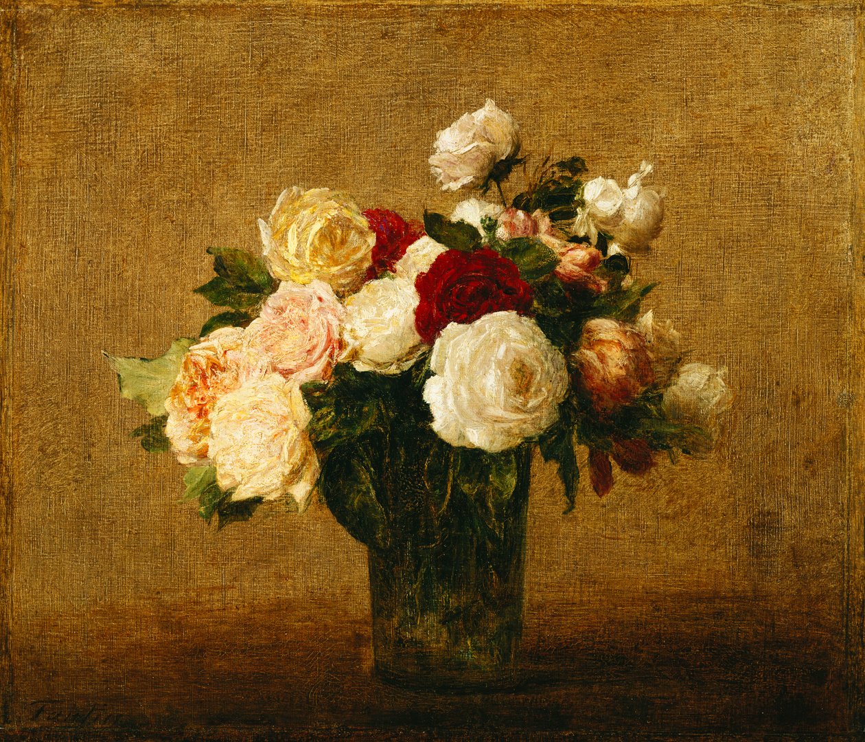 Cam Vazoda Güller; Cam Vazoda Güller, by Ignace Henri Jean Fantin Latour