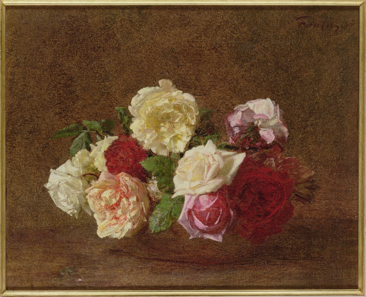 Bir kasede güller, 1884 by Ignace Henri Jean Fantin Latour