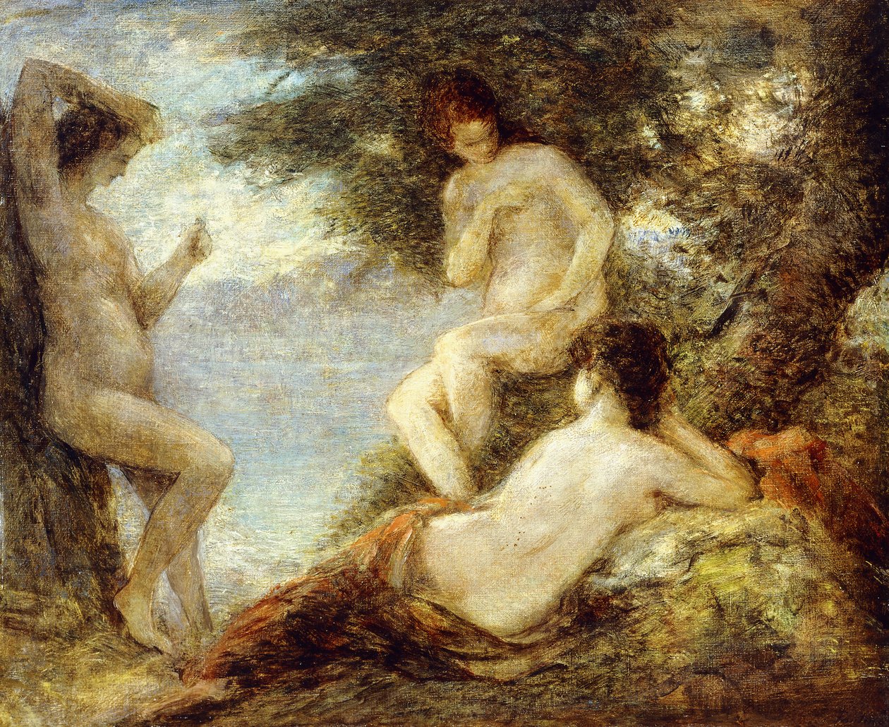 sirenler; Sirenler, c.1904 by Ignace Henri Jean Fantin Latour