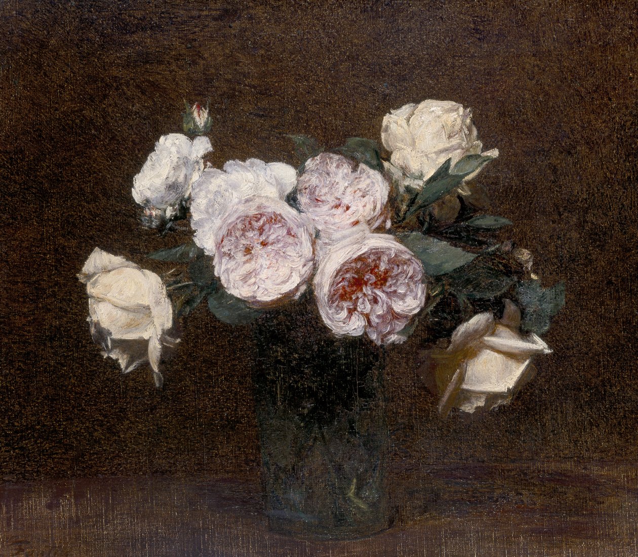 Natürmort: pembe, beyaz ve sarı Güller, 1894 by Ignace Henri Jean Fantin Latour
