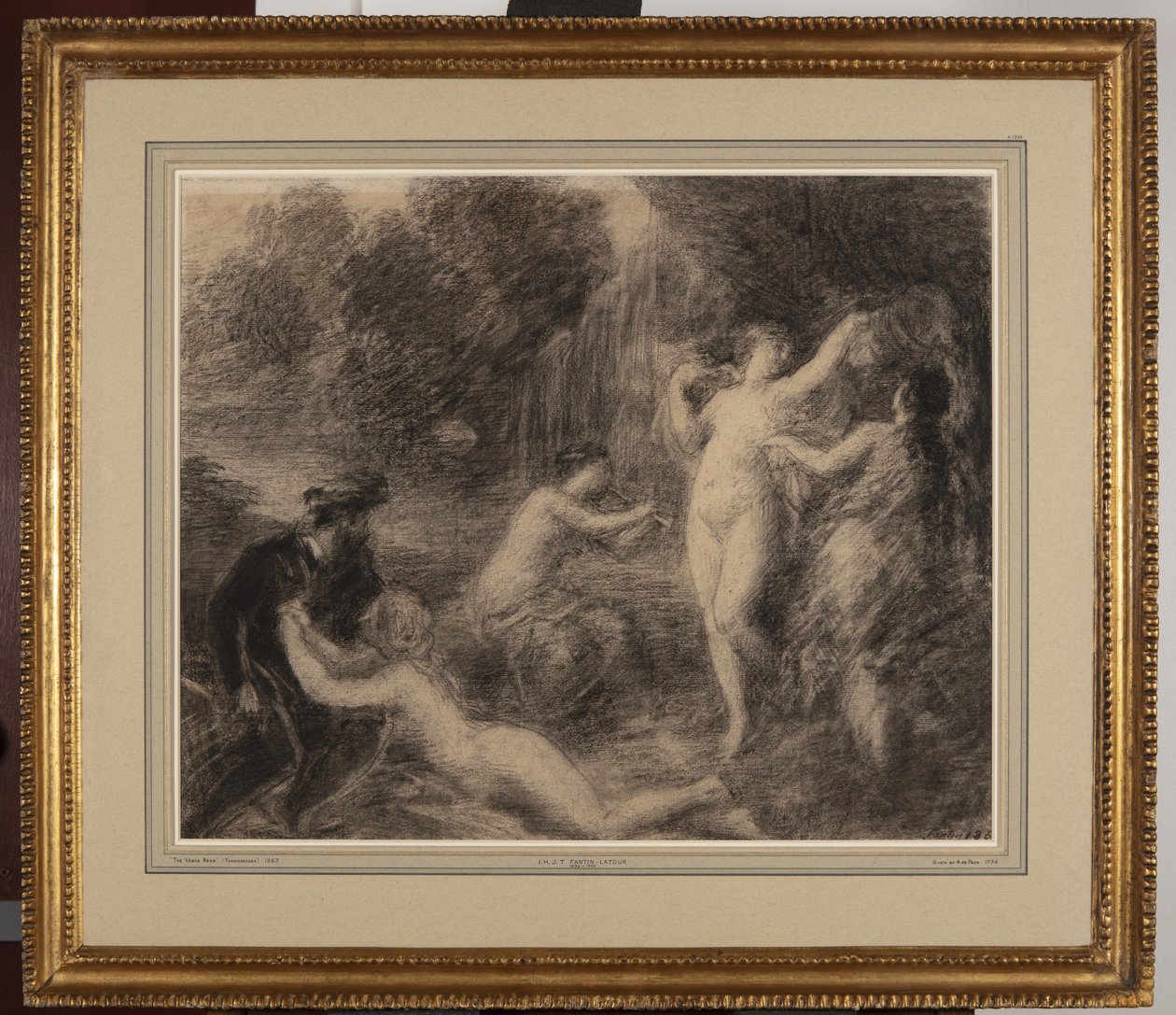 Tannhaüser au Venusberg (kağıt üzerinde tebeşir) by Ignace Henri Jean Fantin Latour