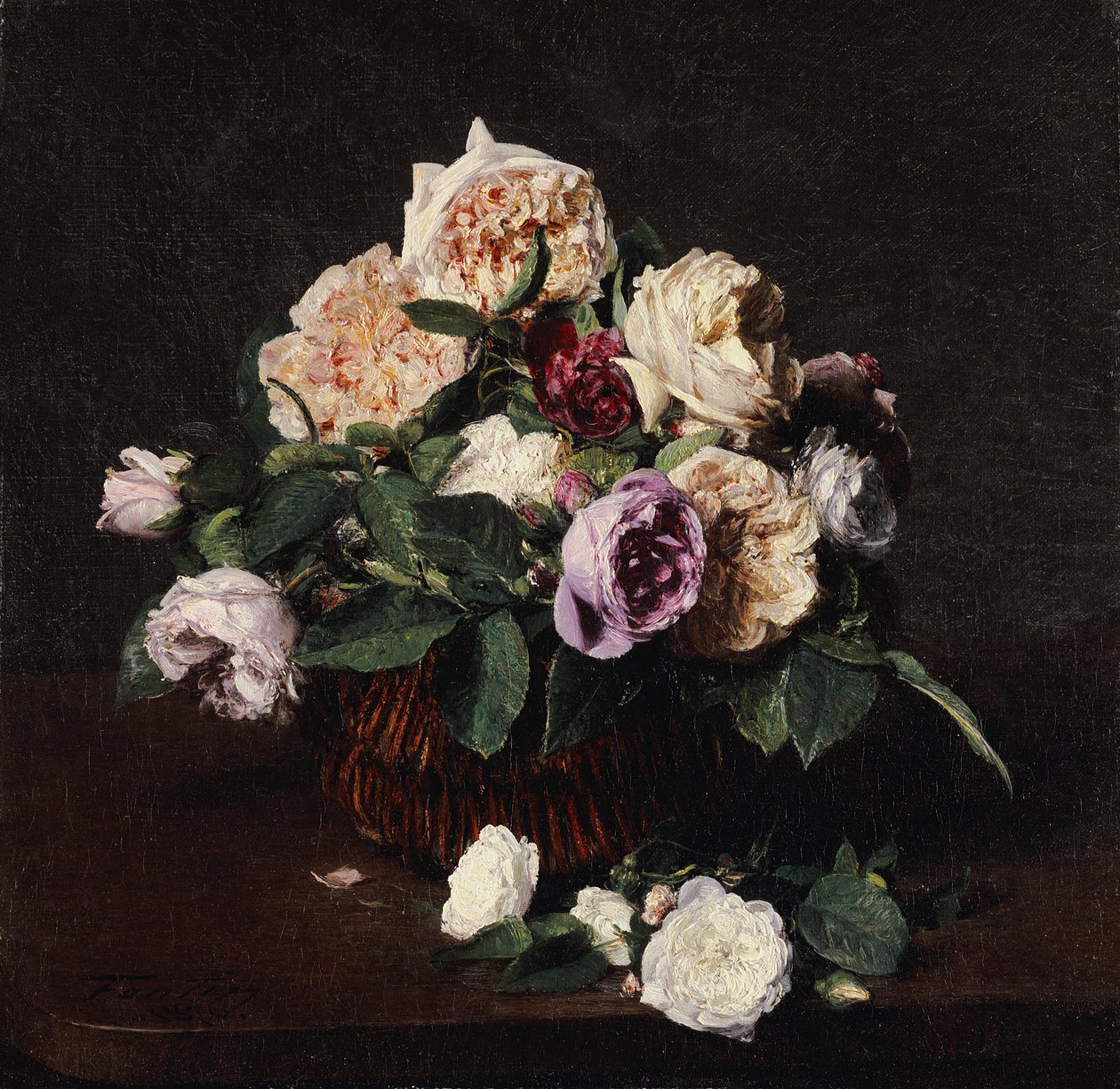 Çiçek Vazosu, 1876 by Ignace Henri Jean Fantin Latour
