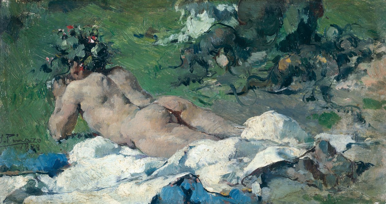 Bir Çıplak Çalışması by Ignacio Pinazo Camarlech