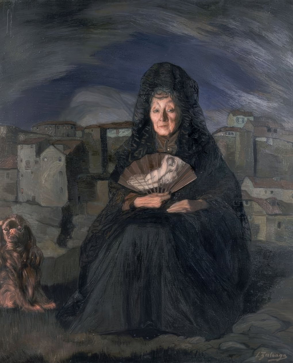 DOÑA ROSITA GUTIERREZ - 1915 - YAĞ / TUVAL - 166.5 × 140 cm by Ignacio Zuloaga y Zabaleta
