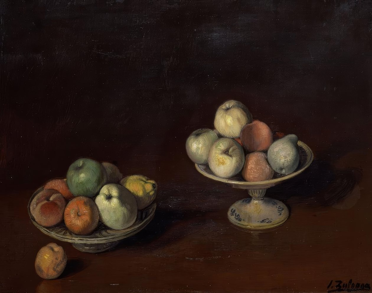 MEYVE TABAĞI VE MEYVE TABAĞI - O / L - 69X88 CM by Ignacio Zuloaga y Zabaleta