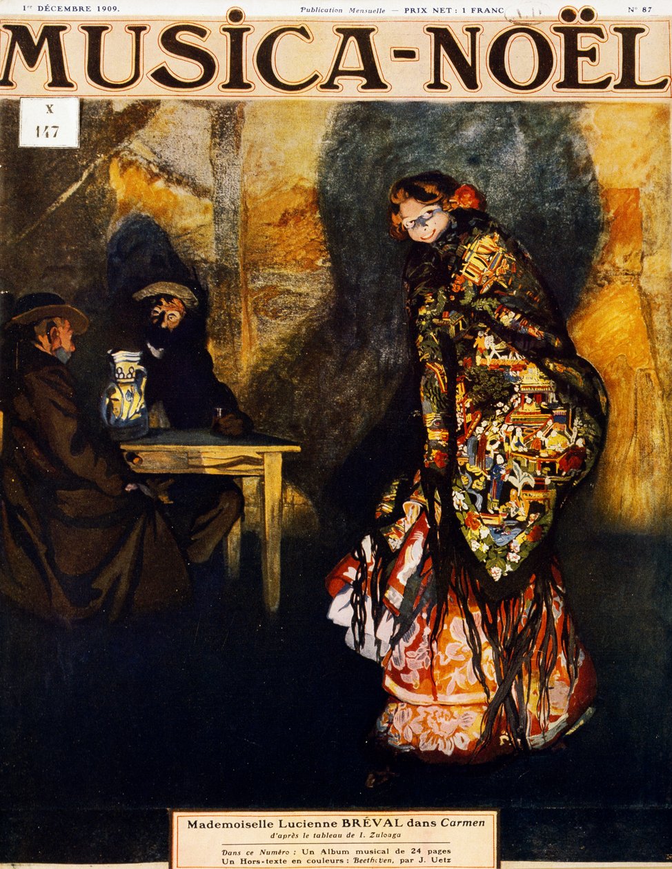 Lucienne Breval (1869-1935), İsviçreli soprano, Carmen olarak, Georges Bizet