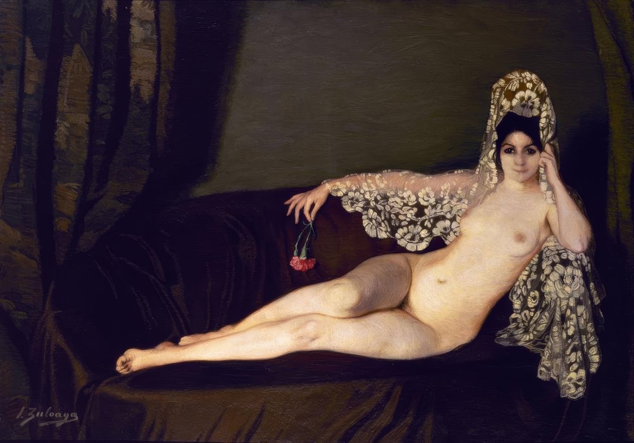 Karanfilli Nude’, 1915, Tuval üzerine yağlı boya, 131 × 184 cm, AS00820 by Ignacio Zuloaga y Zabaleta