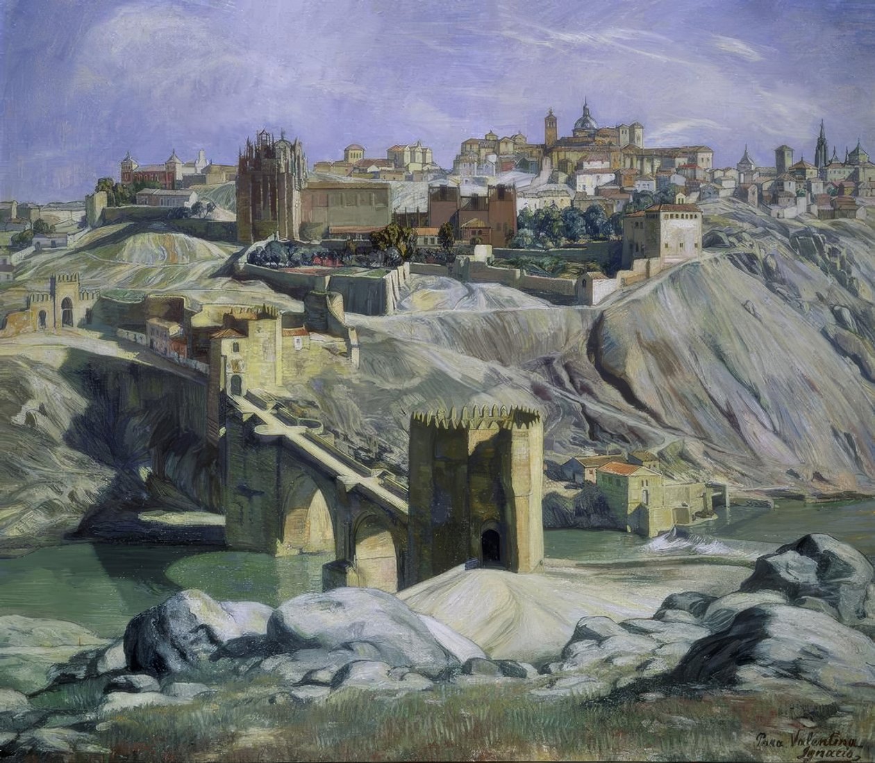 TOLEDO IŞIK PEYZAJ - 1932 - O / L - 88X101 CM by Ignacio Zuloaga y Zabaleta