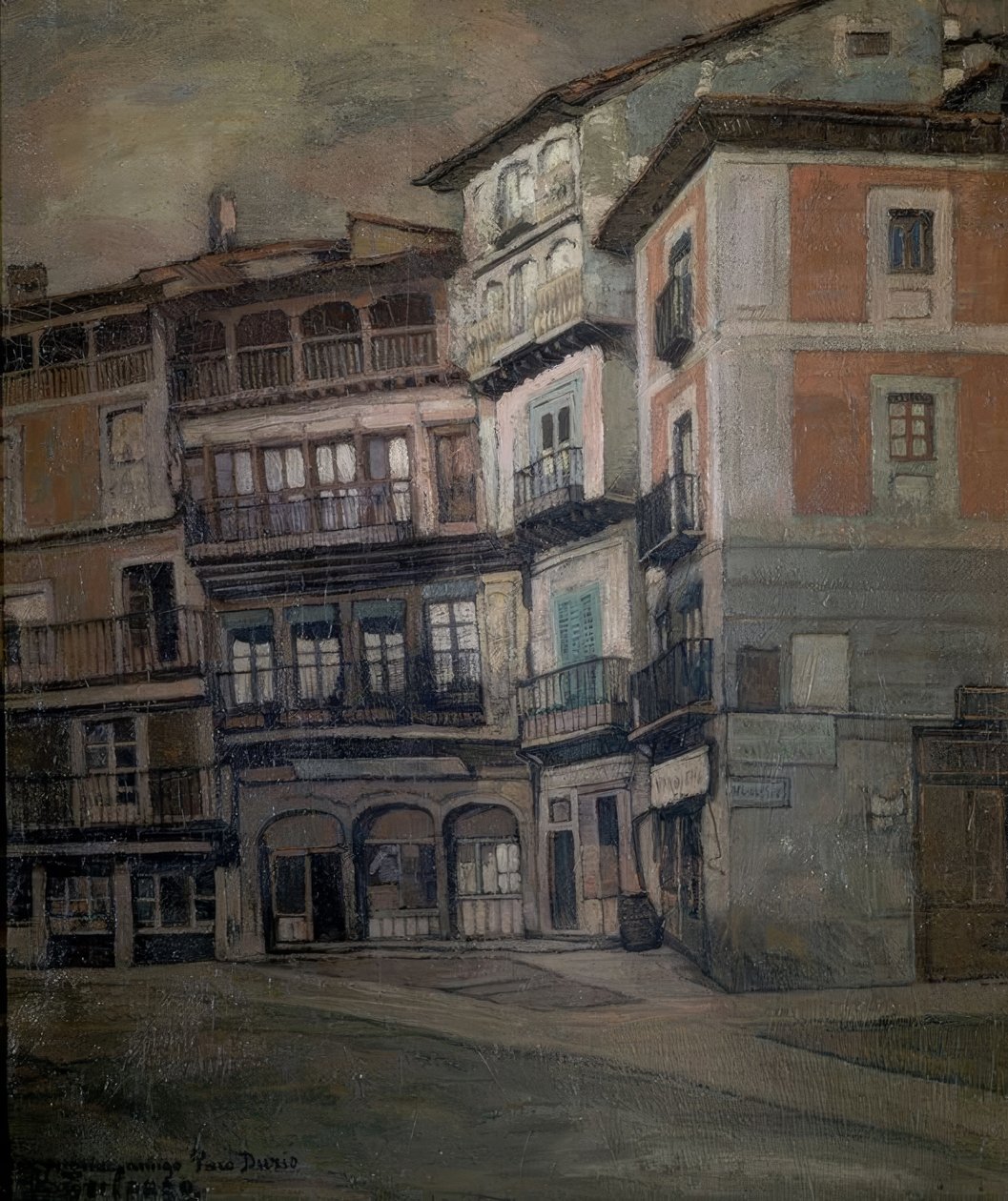 İSPANYOL İNSANLAR - CASTILLA PEYZAJI - YAĞ / KUMAŞ - 93 X 77 CM by Ignacio Zuloaga y Zabaleta