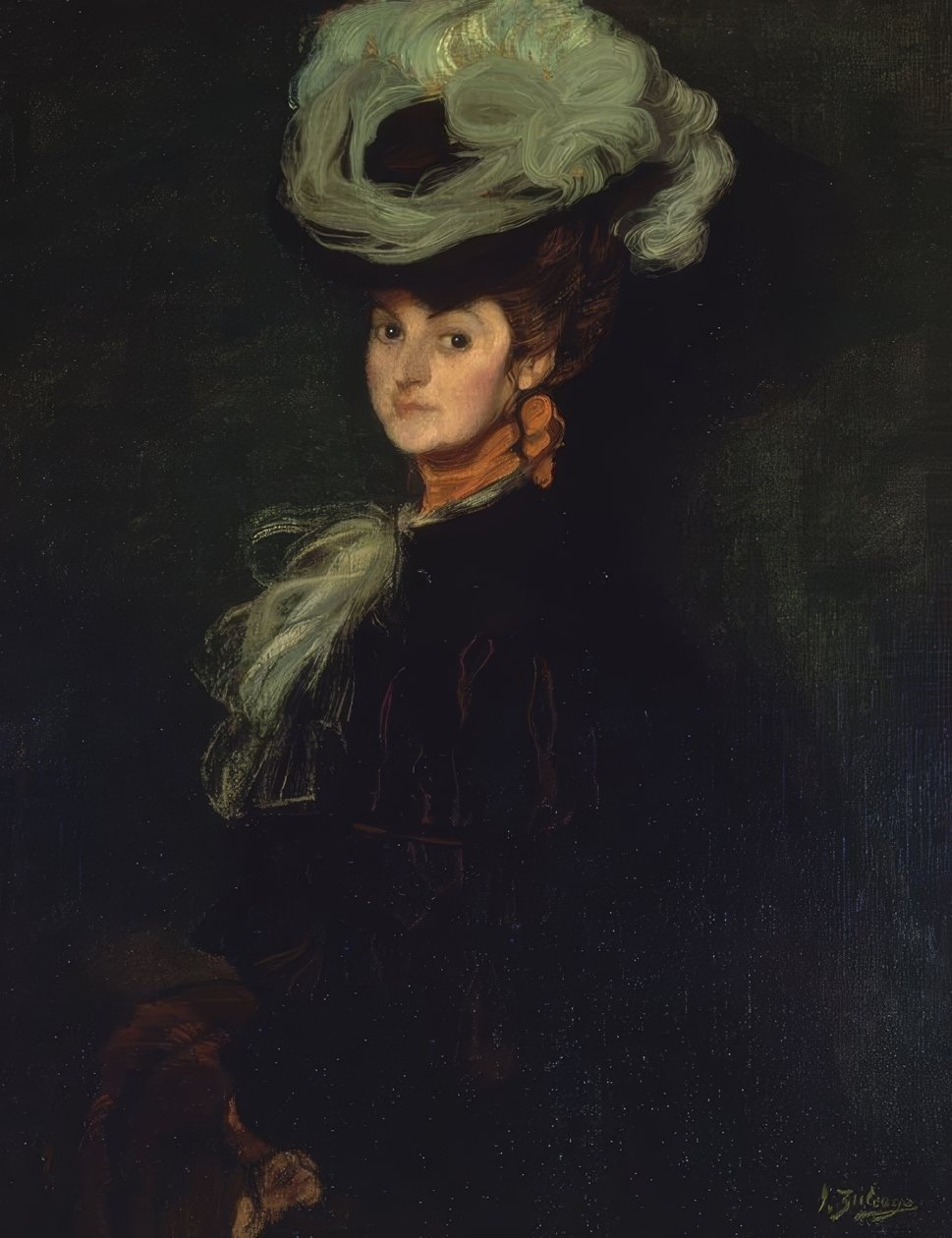 ANNIE BOURDIN PORTRE - 1906 - YAĞ / TUVAL -101X78 CM by Ignacio Zuloaga y Zabaleta