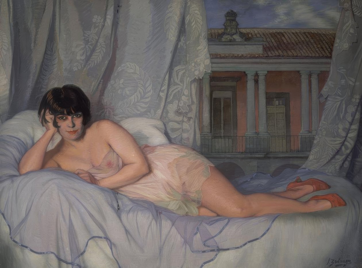 ESCARDO LADY - 1927 - O / L - 124X163 CM by Ignacio Zuloaga y Zabaleta